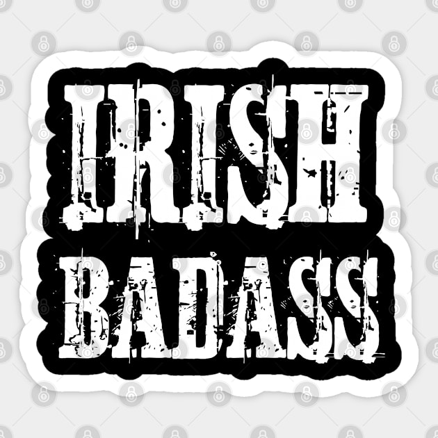 Irish Badass Vintage Distressed Sticker by jutulen